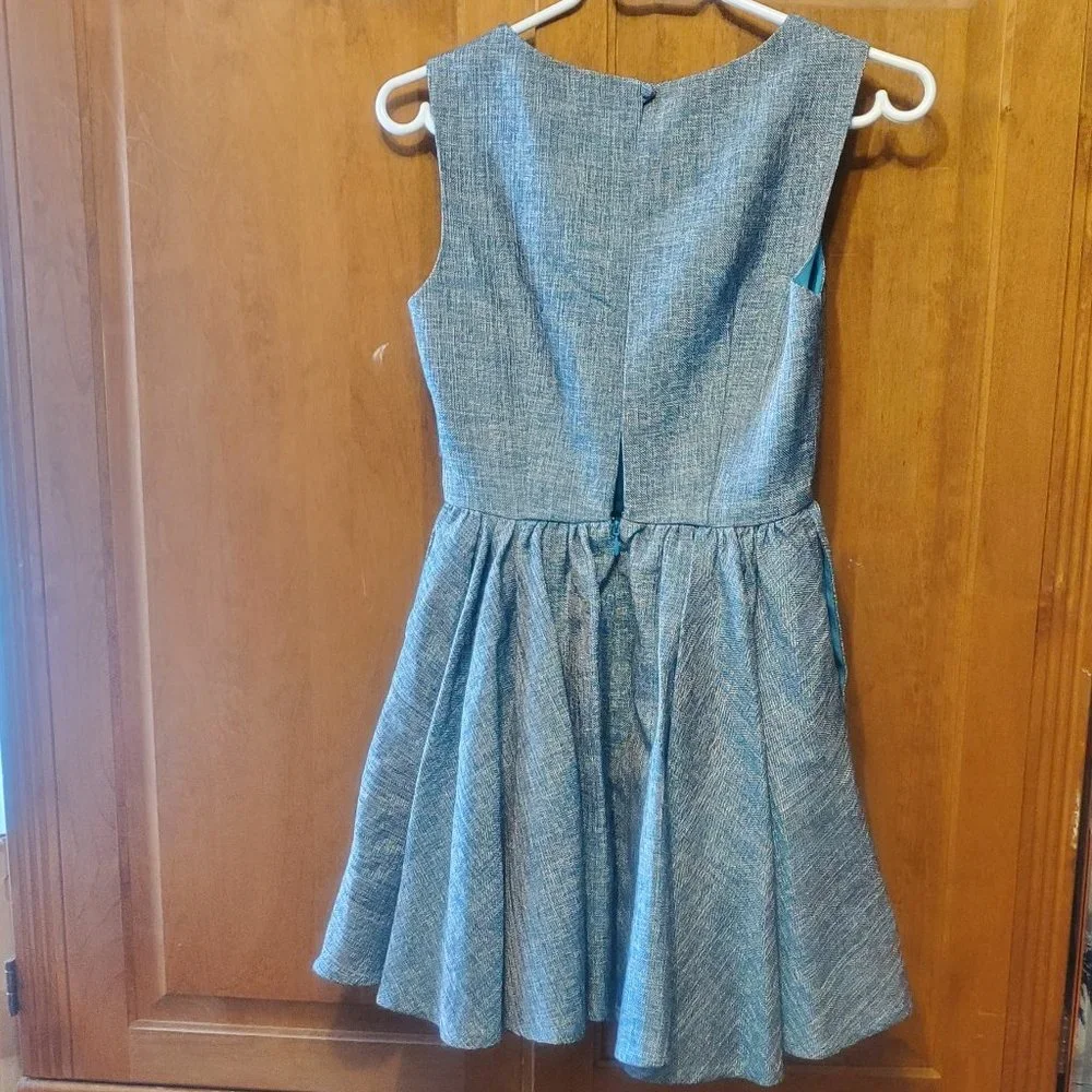 Short blue dress with POCKETS - Picture 4 of 16